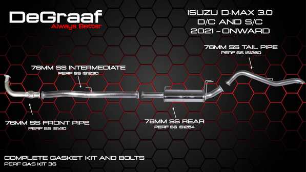DeGraaf Performance Exhaust for Isuzu D‑Max | Power & Torque Upgrade
