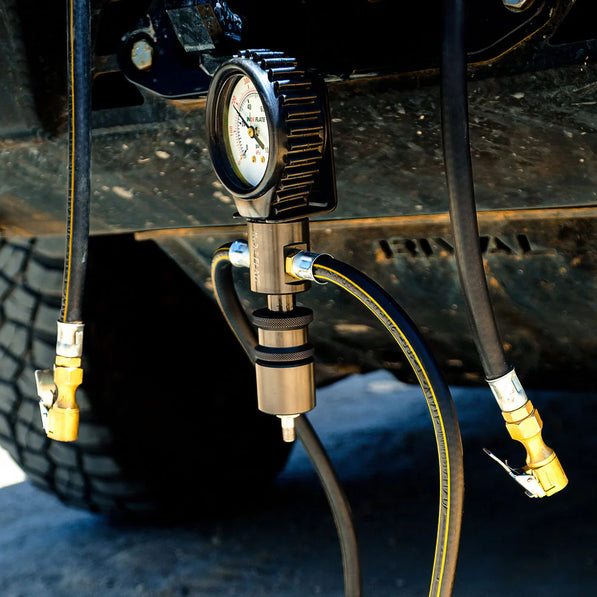Indeflate 2 Hose Unit Digital/Analog Edition – Dual Tyre Inflator & Deflator (100 PSI Gauge)