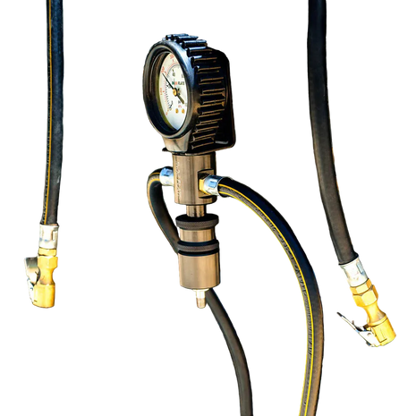 Indeflate 4 Hose Digital/Analogue Unit – Quad Tyre Inflator & Deflator (100 PSI Gauge)