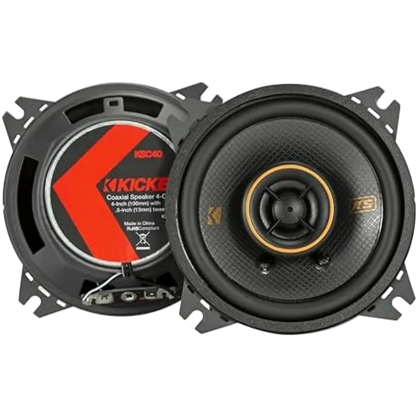 Kicker 51KSC404 4” KS Coaxial Car Speakers (Pair) – Premium Compact Upgrade