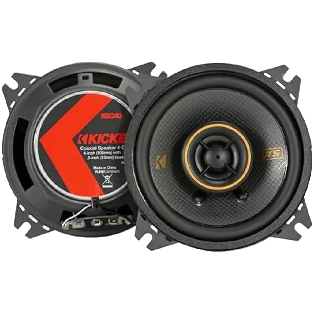 Kicker 51KSC404 4” KS Coaxial Car Speakers (Pair) – Premium Compact Upgrade