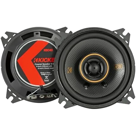 Kicker 51KSC404 4” KS Coaxial Car Speakers (Pair) – Premium Compact Upgrade