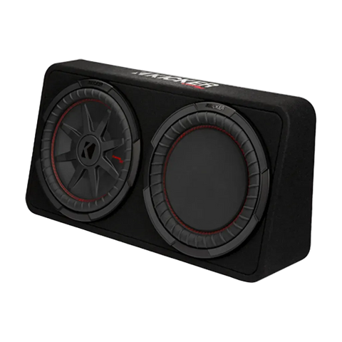 Kicker 48TCWRT122 12” Slim Loaded Subwoofer Enclosure (2-Ohm High Power Bass System)