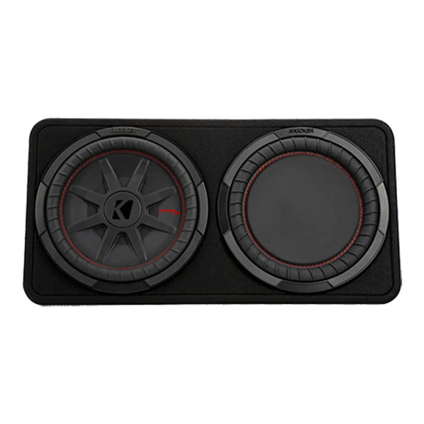 Kicker 48TCWRT122 12” Slim Loaded Subwoofer Enclosure (2-Ohm High Power Bass System)