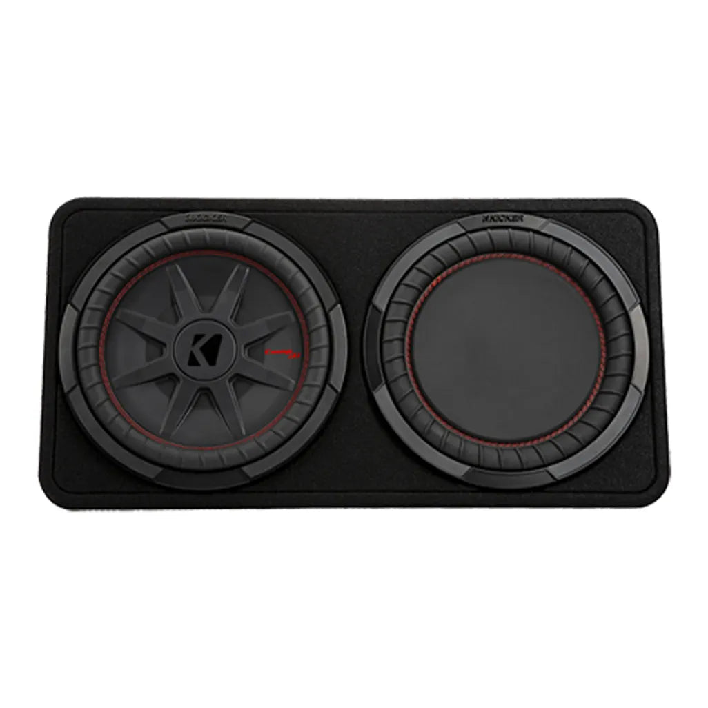 Kicker 48TCWRT122 12” Slim Loaded Subwoofer Enclosure (2-Ohm High Power Bass System)