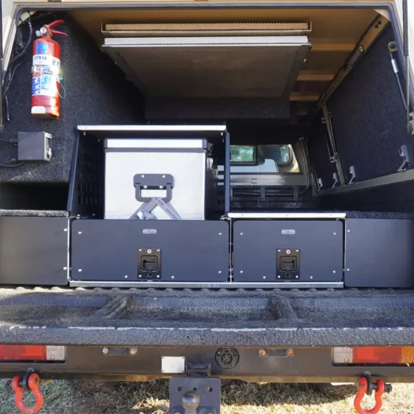 Zambezi Twin Drawer System – Toyota Land Cruiser 79 (Heavy-Duty Load Bin Storage Solution)