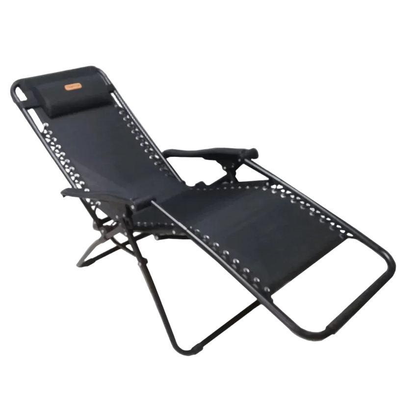 Recliner Lounger Chair – Steel Frame Outdoor Camping Chair (130kg Rated)