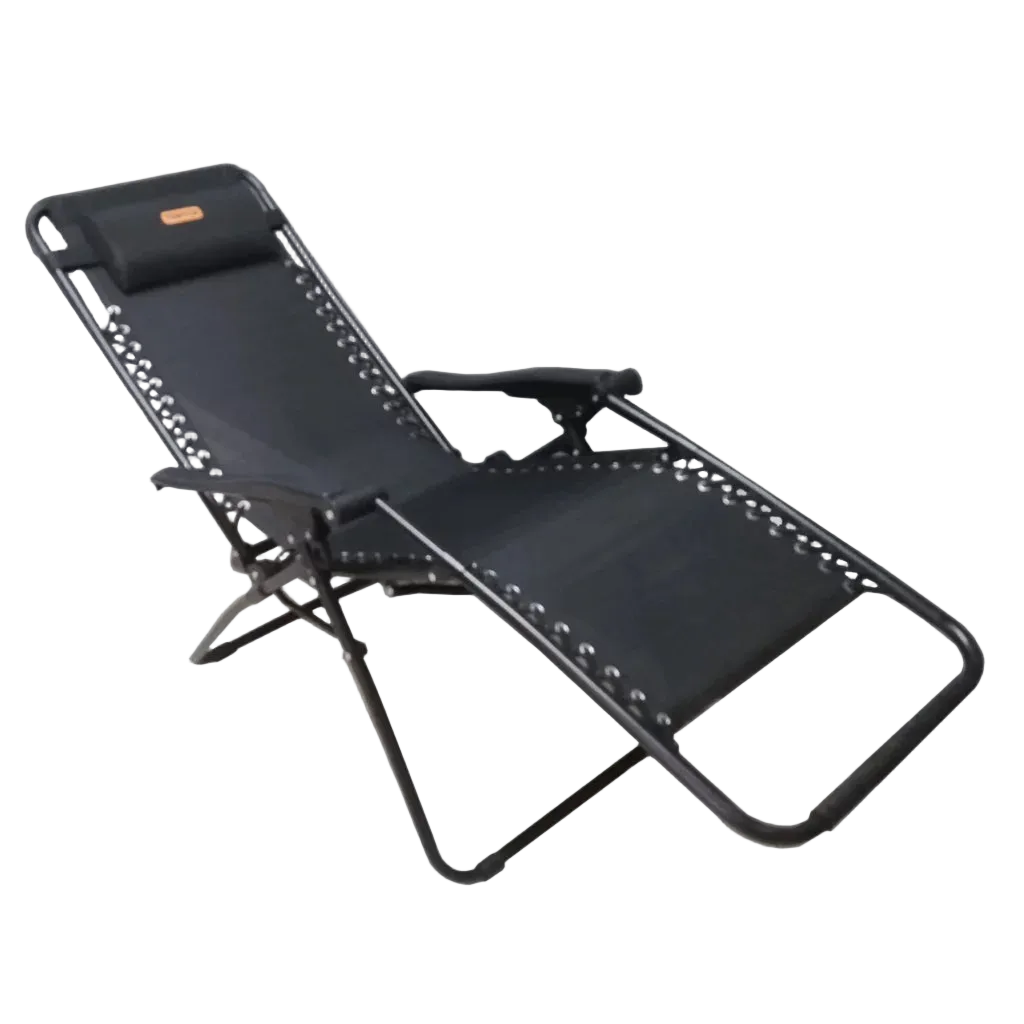 Recliner Lounger Chair – Steel Frame Outdoor Camping Chair (130kg Rated)