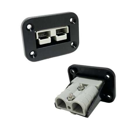 Single Anderson Connector Panel – Blank Flush Mount Plate for 50A Connector