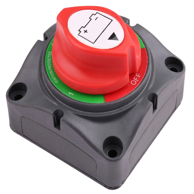 Lumeno Battery Cut Off Switch 12–48V DC – Heavy Duty 275A Isolator for 4x4, Dual Battery & Overlanding