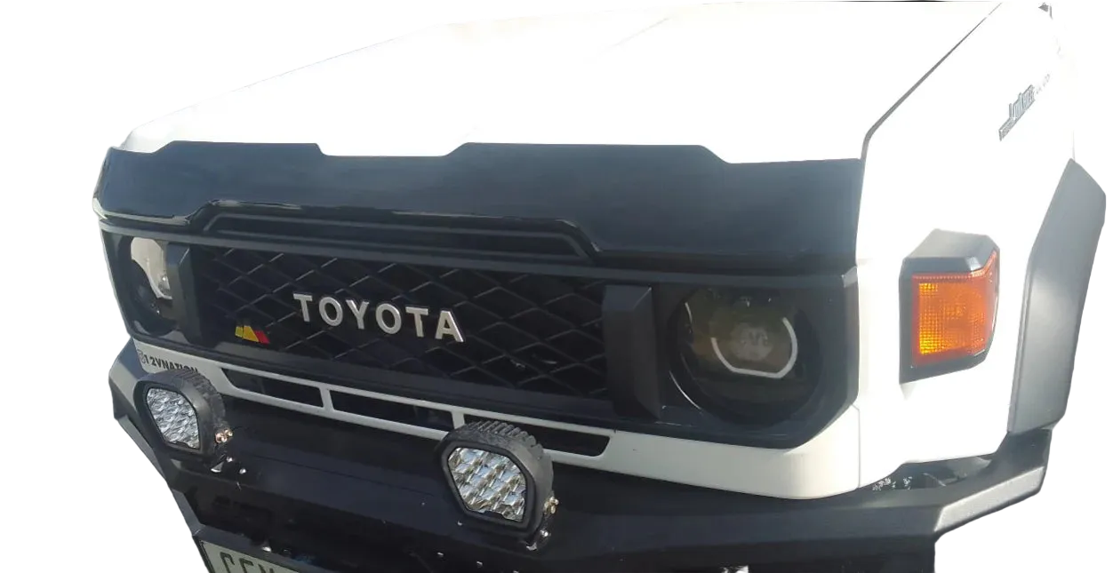 Toyota Land Cruiser 70 Series Bonnet Guard & Weather Guards | Matt Black (2024+)