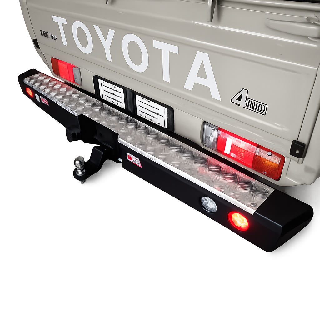 Rear Replacement Steel Bumper with Towbar – Toyota Land Cruiser 70 Series Pick‑Up – 2007–Current