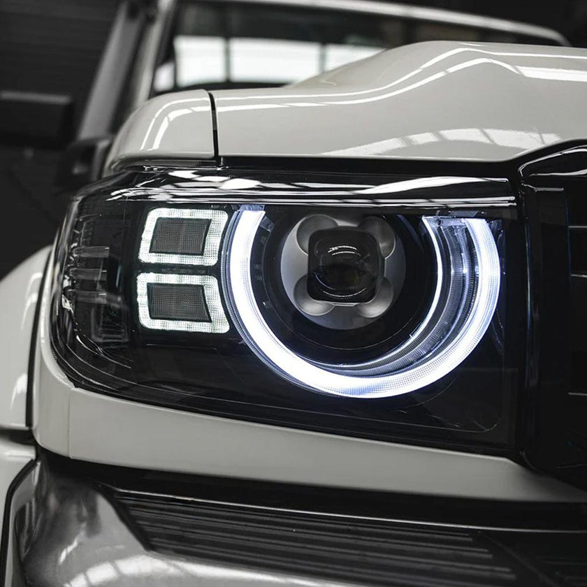 Toyota Land Cruiser 76/79 Series LED Headlight Set | Defender Style Upgrade