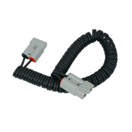3m Spiral Cable 2.5mm – Dual 50 Amp Anderson Connectors (Heavy Duty Power Cable)