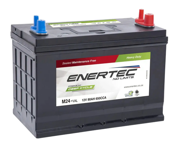 Enertec 12V 80Ah Deep Cycle Battery | Maintenance-Free Auxiliary Power