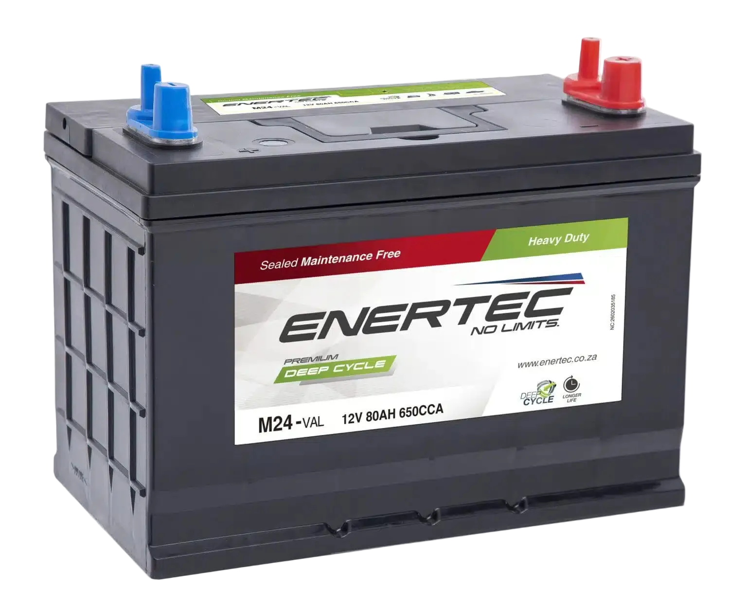 Enertec 12V 80Ah Deep Cycle Battery | Maintenance-Free Auxiliary Power