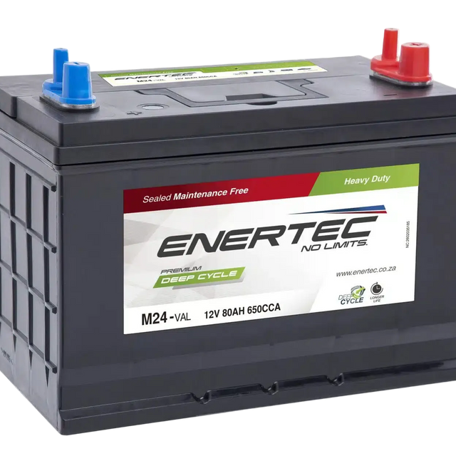 Enertec 12V 80Ah Deep Cycle Battery | Maintenance-Free Auxiliary Power
