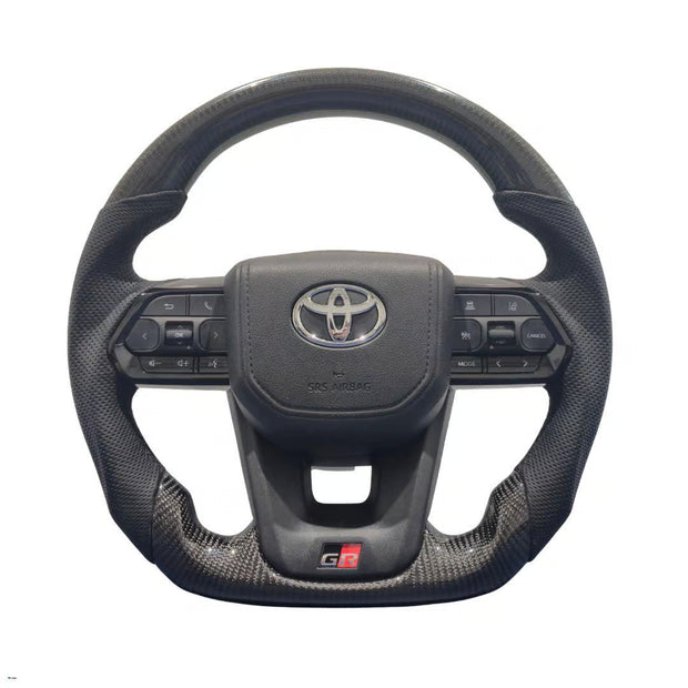 GR300 Black Forged Carbon Steering Wheel – Toyota Upgrade (Slipring Included)