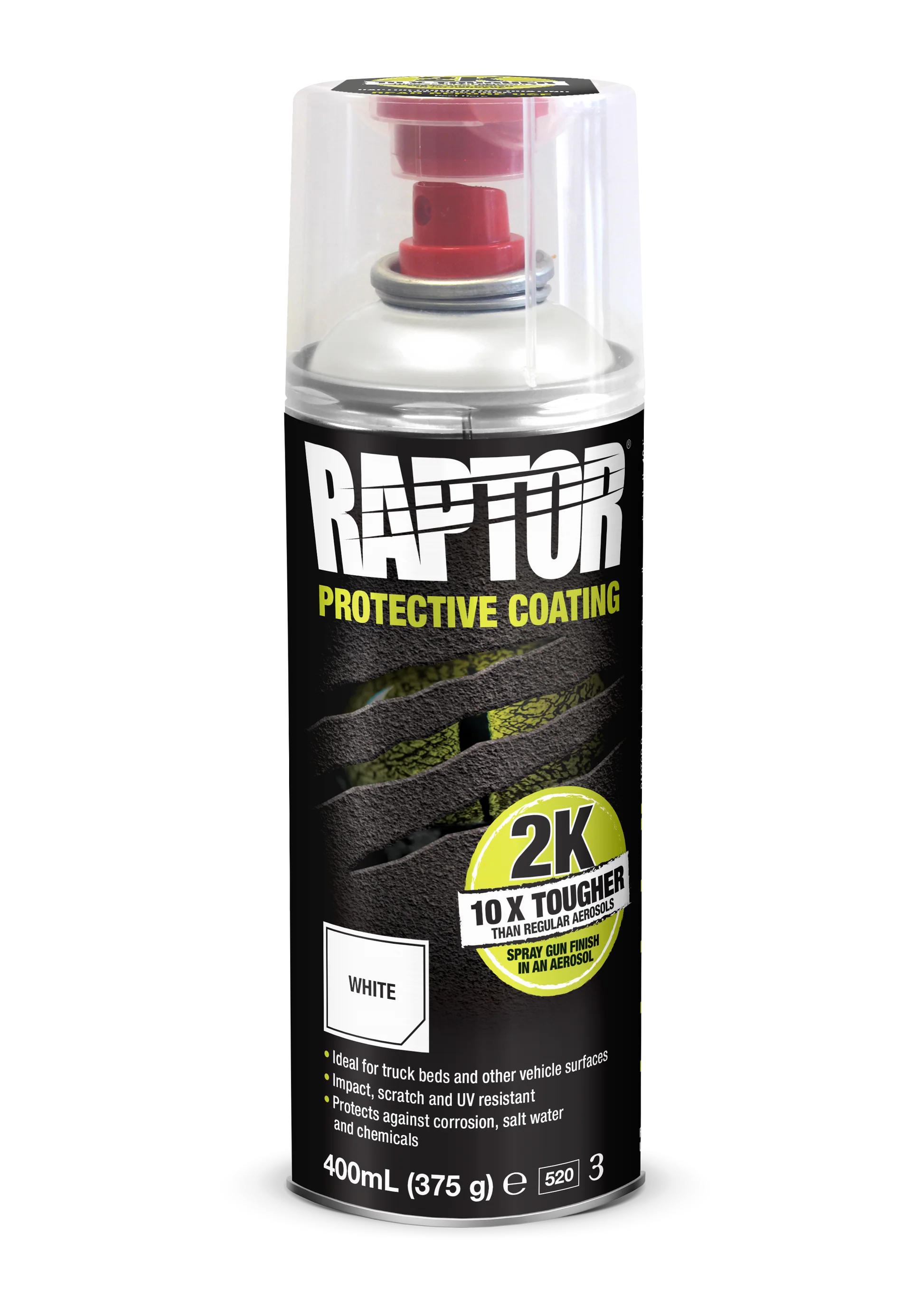 RAPTOR 2K Aerosol Protective Coating 400ml – Black Bedliner Spray