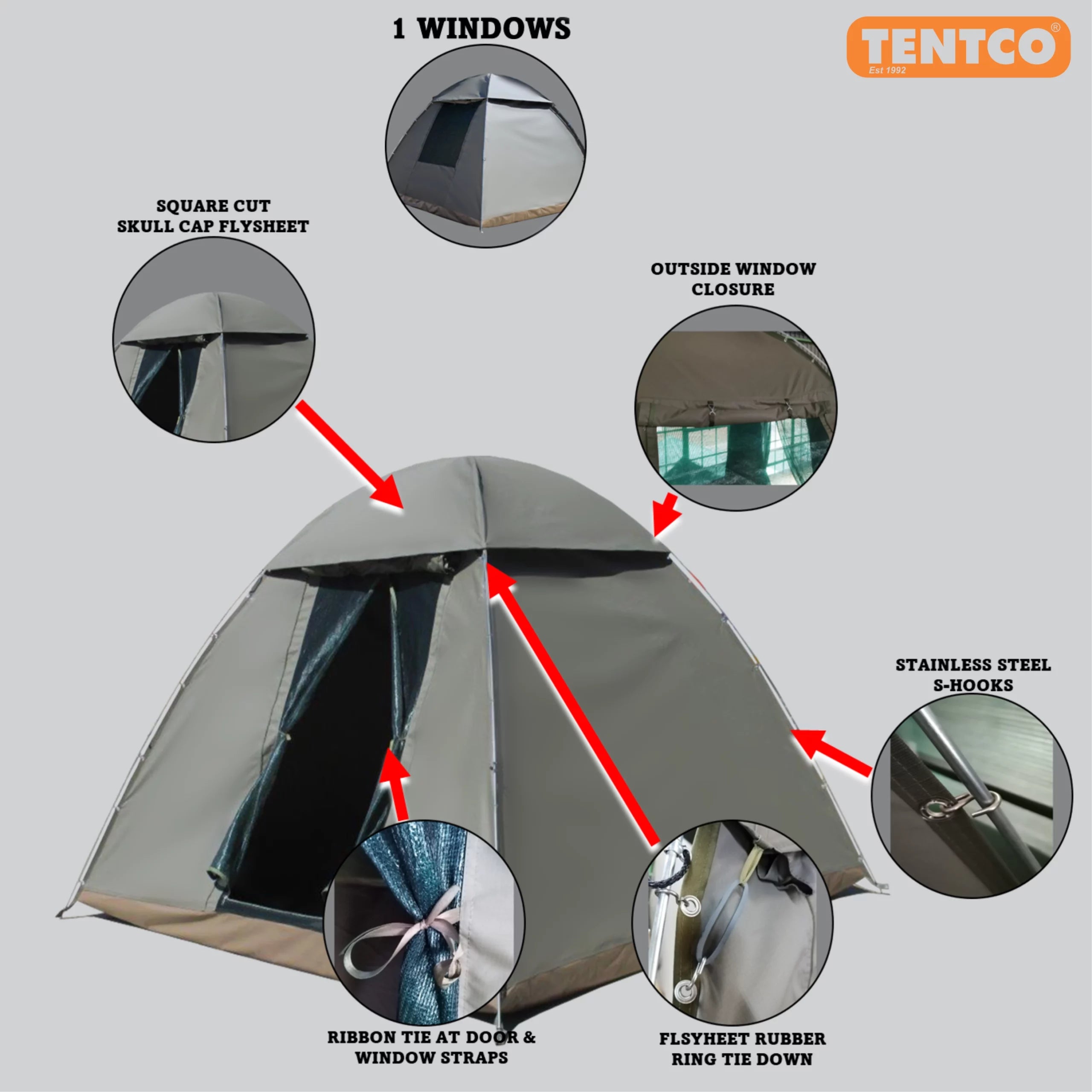 Savannah 3 Bow Tent 2.1m x 2.1m – Lightweight Compact Canvas Camping Tent | Entry-Level 4x4 Tent South Africa