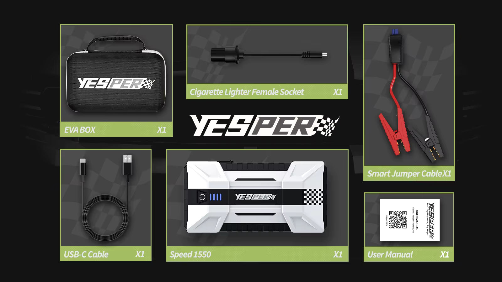 Yesper Speed 4120 Jump Starter – 4120A 12V Power Bank (24 000mAh)