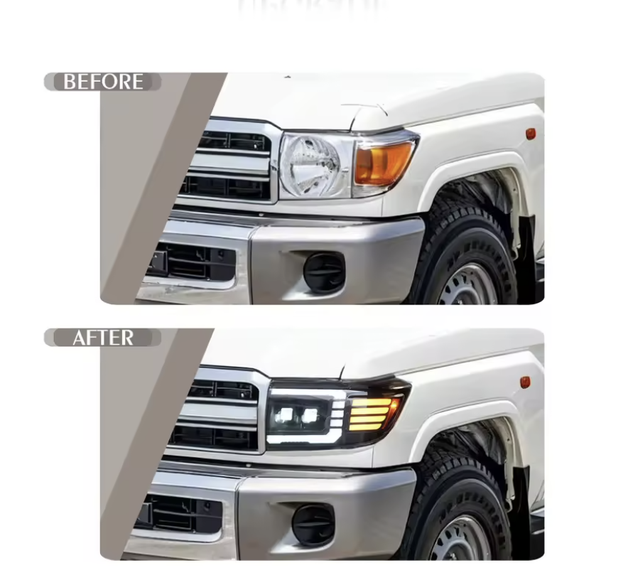 Toyota Land Cruiser 76/79 LED Headlight Set | Pre-2024 Models