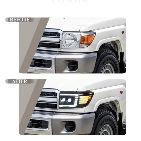 Toyota Land Cruiser 76/79 LED Headlight Set | Pre-2024 Models
