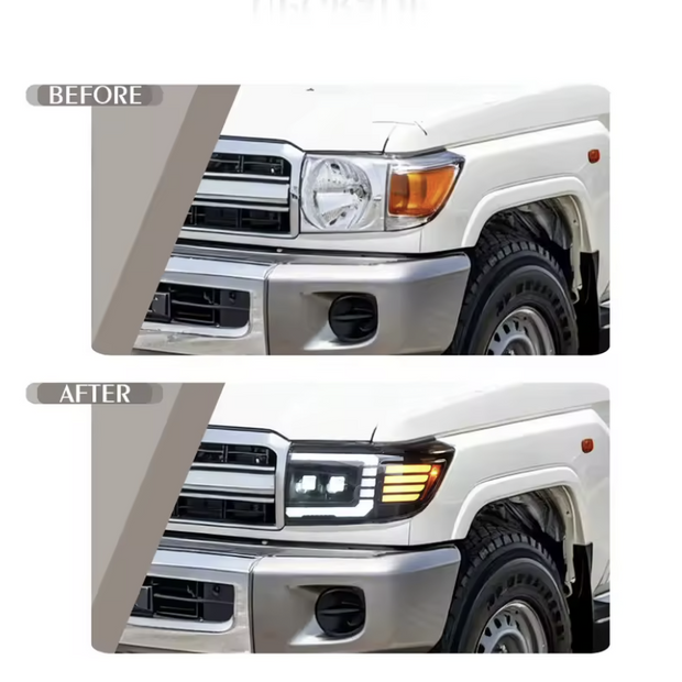 Toyota Land Cruiser 76/79 LED Headlight Set | Pre-2024 Models