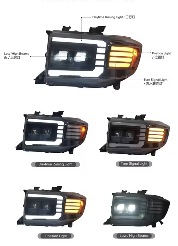 Toyota Land Cruiser 76/79 LED Headlight Set | Pre-2024 Models