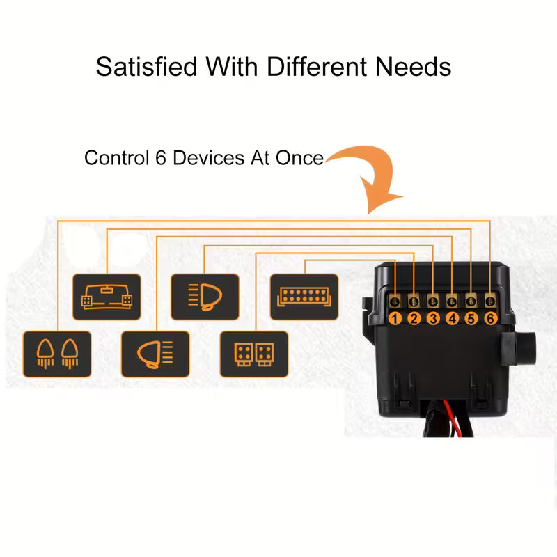 8 Gang Wired Switch Panel – Universal 12V Control System for 4x4 & Off-Road