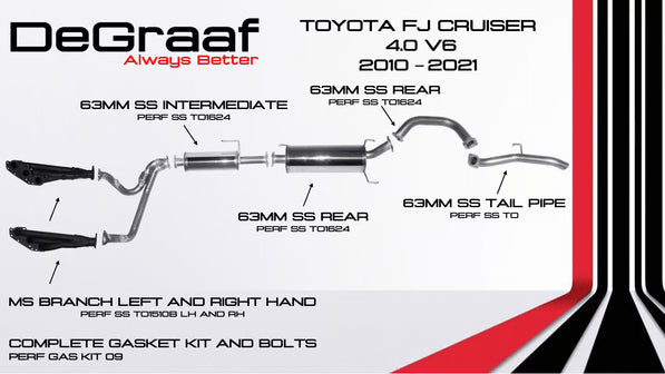DeGraaf Performance Exhaust Systems for Toyota Hilux, Land Cruiser 79/70/76 (Diesel/Petrol Models)