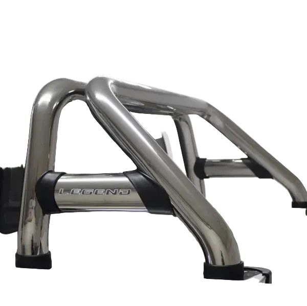 Artav Toyota Hilux LEGEND Oval Sports Bar Double Cab & Extended Cab Black 2016+