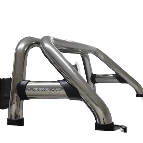 Artav Toyota Hilux LEGEND Oval Sports Bar Double Cab & Extended Cab Black 2016+
