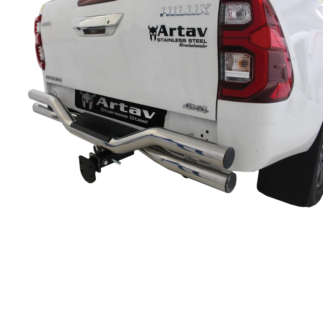 Artav Toyota Hilux Rear Step Stainless (Sold WITHOUT Towbar)