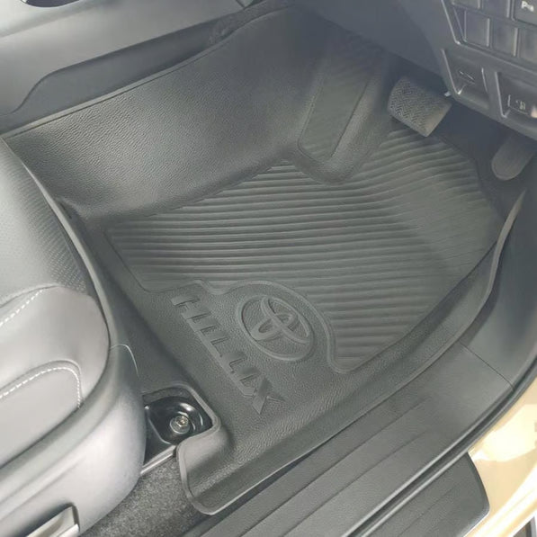 Toyota Hilux GD6 Rubber Floor Mats (2016–2021) – Heavy Duty Moulded Set