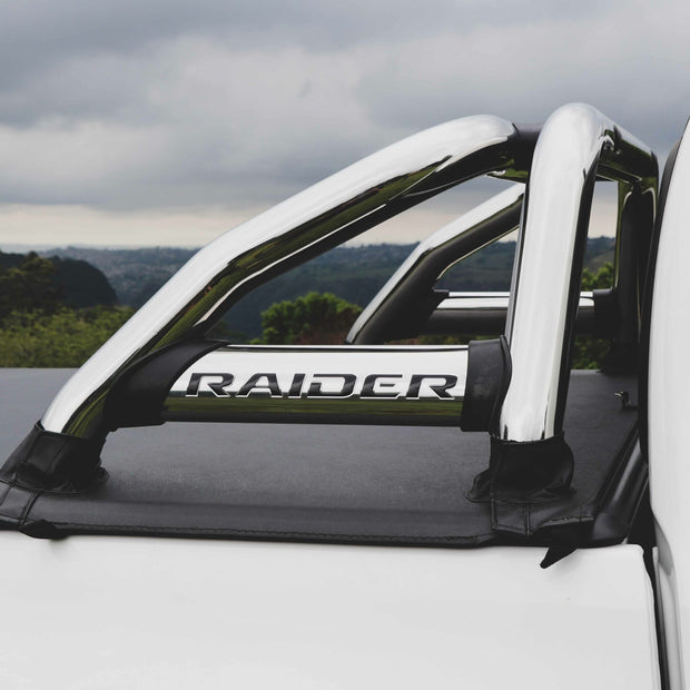 Artav Toyota Hilux 6 Bend Sports Bar w Oval Side Plates Stainless (DC & EX) - DOES NOT FIT WITH
TOYOTA OEM TONNEAU