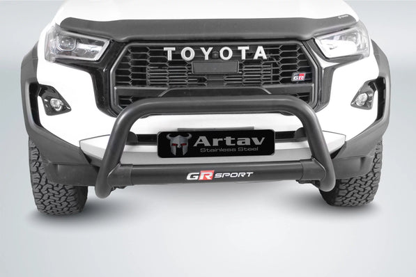 Artav Toyota Hilux GR-S3 (GR Sport) Nudge Bar Black (Includes Top Support Brackets) 2024+