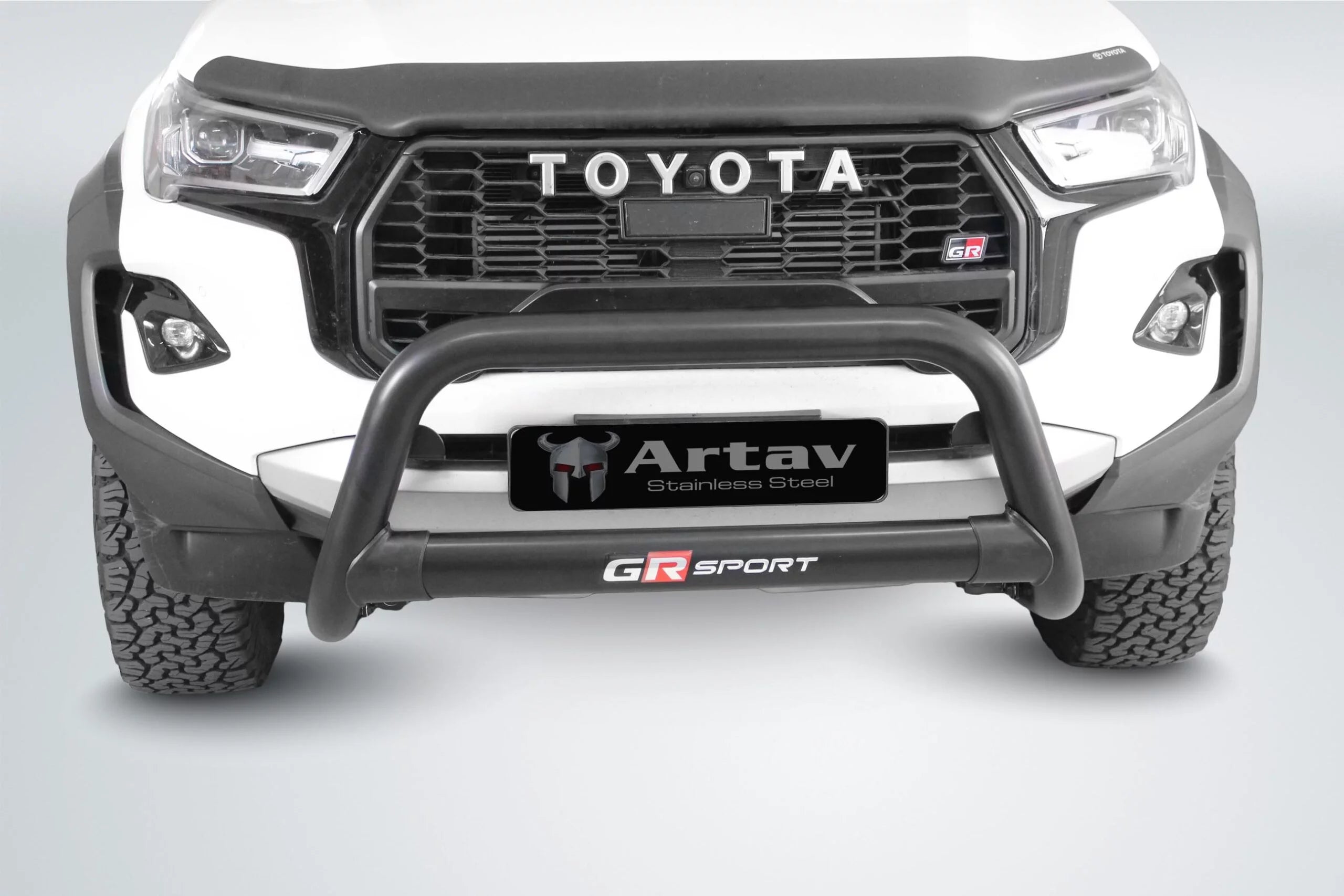 Artav Toyota Hilux GR-S3 (GR Sport) Nudge Bar Black (Includes Top Support Brackets) 2024+