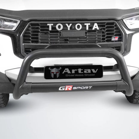 Artav Toyota Hilux GR-S3 (GR Sport) Nudge Bar Black (Includes Top Support Brackets) 2024+