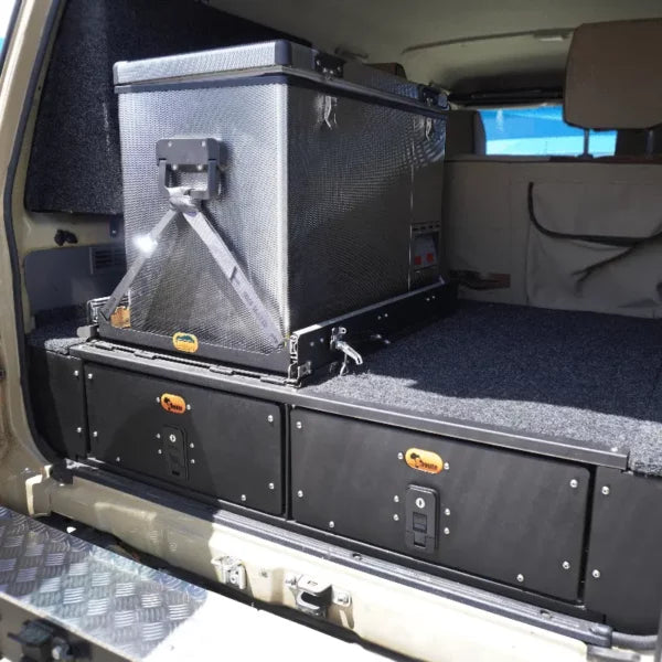 Twin Drawer System – Toyota Land Cruiser 76 (LC76) Heavy-Duty Storage Solution