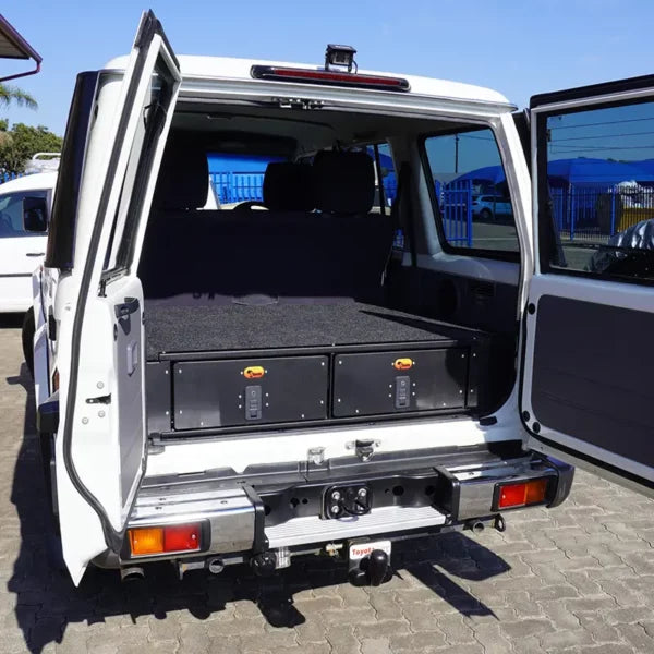 Twin Drawer System – Toyota Land Cruiser 76 (LC76) Heavy-Duty Storage Solution