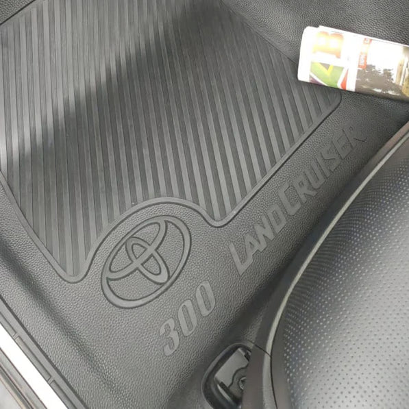 Toyota Land Cruiser 300 Rubber Floor Mats (2022–Present) – Heavy Duty Moulded Full Set