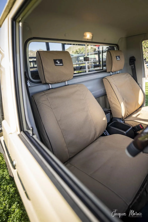Toyota LandCruiser 79 Series Tougher Canvas Seat Covers – Single & Double Cab Heavy Duty Protection (2009+)