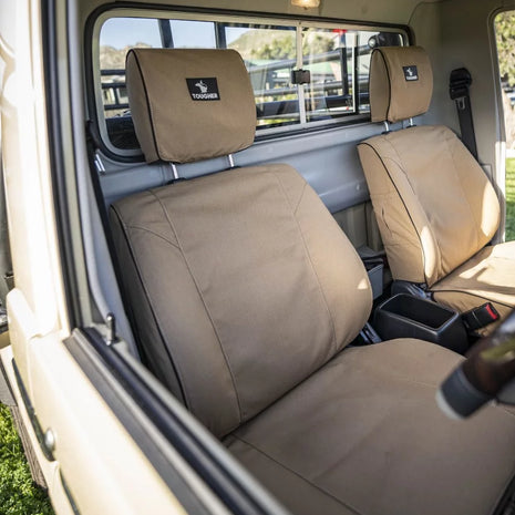 Toyota LandCruiser 79 Series Tougher Canvas Seat Covers – Single & Double Cab Heavy Duty Protection (2009+)
