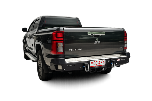 MCC Rocker Rear Steel Bumper with Towbar – Mitsubishi Triton MV Series – 2025–Current (RRMT25)