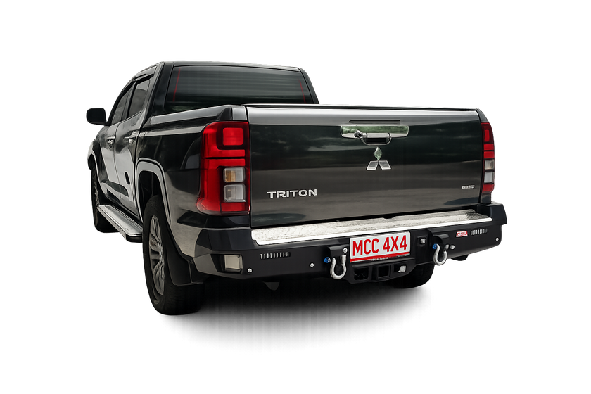 MCC Rocker Rear Steel Bumper with Towbar – Mitsubishi Triton MV Series – 2025–Current (RRMT25)