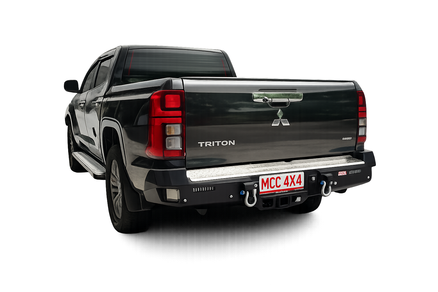 MCC Rocker Rear Steel Bumper with Towbar – Mitsubishi Triton MV Series – 2025–Current (RRMT25)
