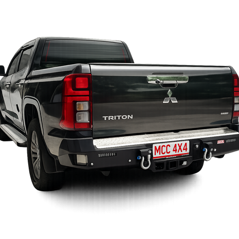 MCC Rocker Rear Steel Bumper with Towbar – Mitsubishi Triton MV Series – 2025–Current (RRMT25)