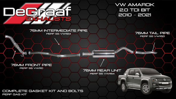 DeGraaf Performance Exhaust – Volkswagen Amarok 2.0 & 3.0 V6,TDI