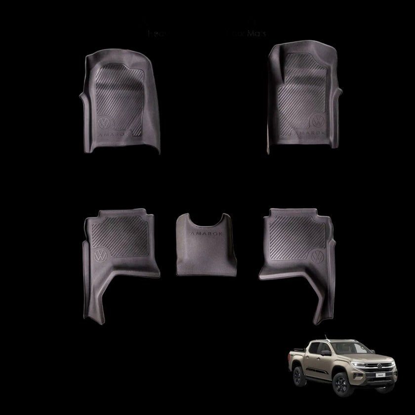 Next Gen Volkswagen Amarok Rubber Floor Mats – Heavy Duty Moulded Set
